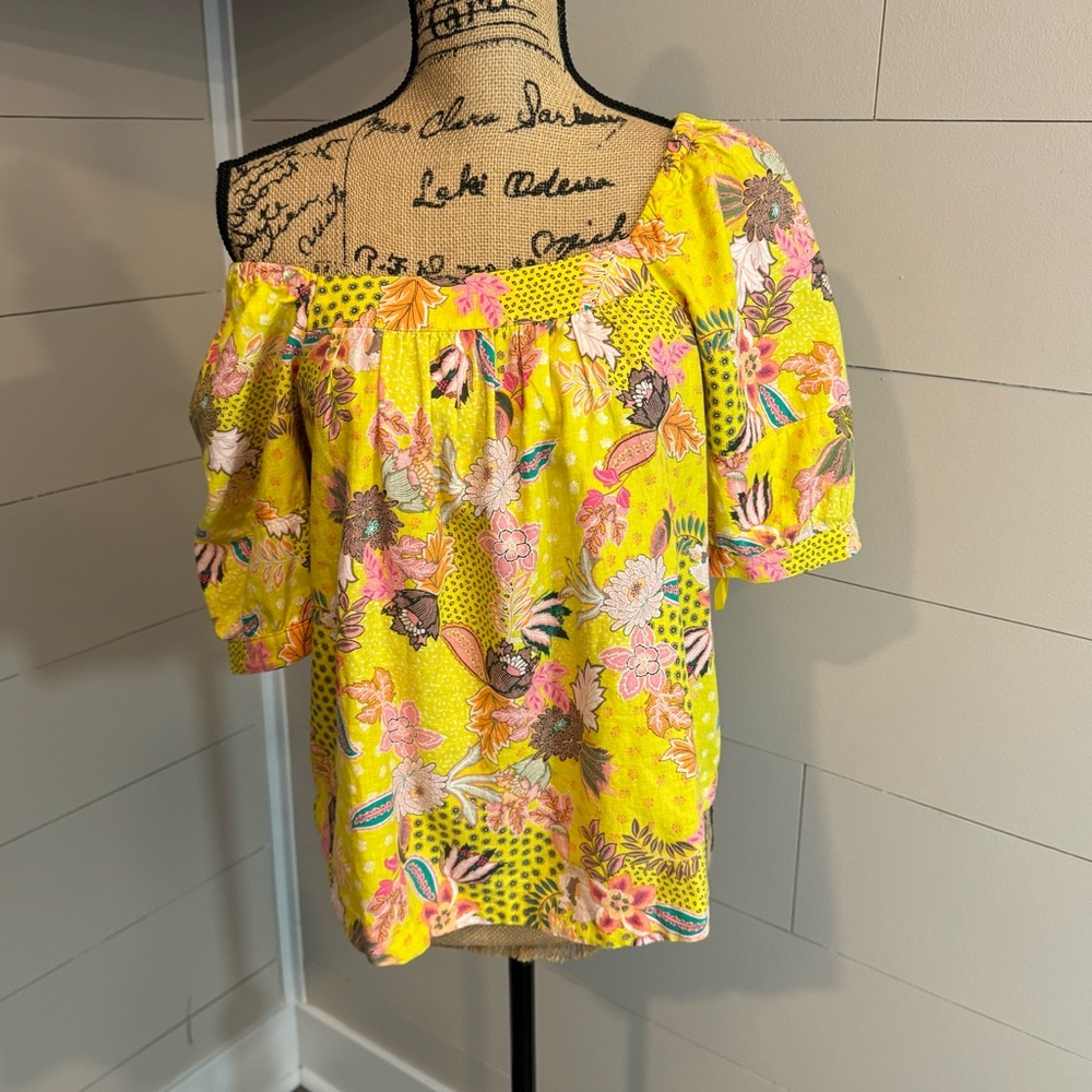 Floral Patchwork Puff Sleeve Blouse - image 6